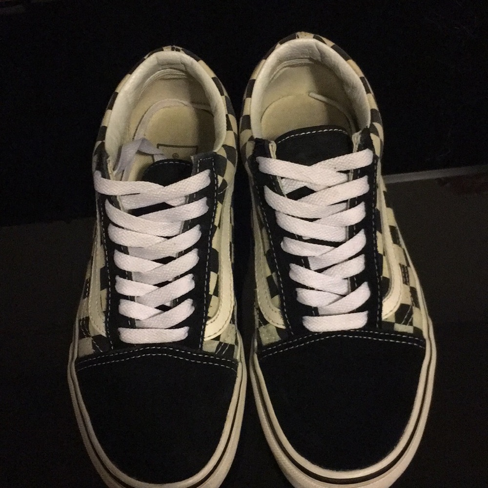 old skool checkerboard vans